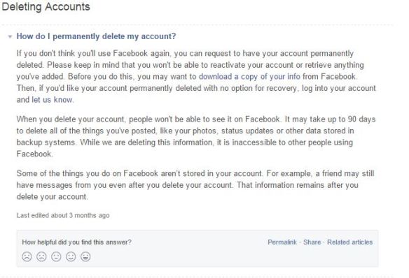 Delete your Facebook Account Permanently